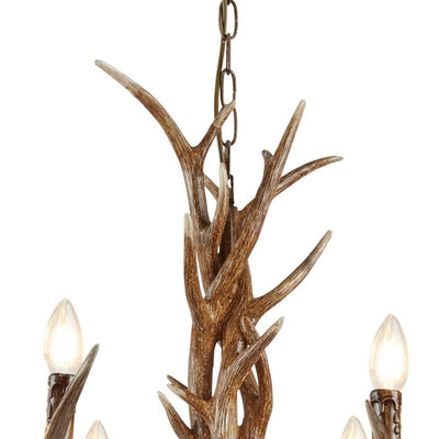 Hanglamp Stag Herten Gewei 6Lt by Searchlight