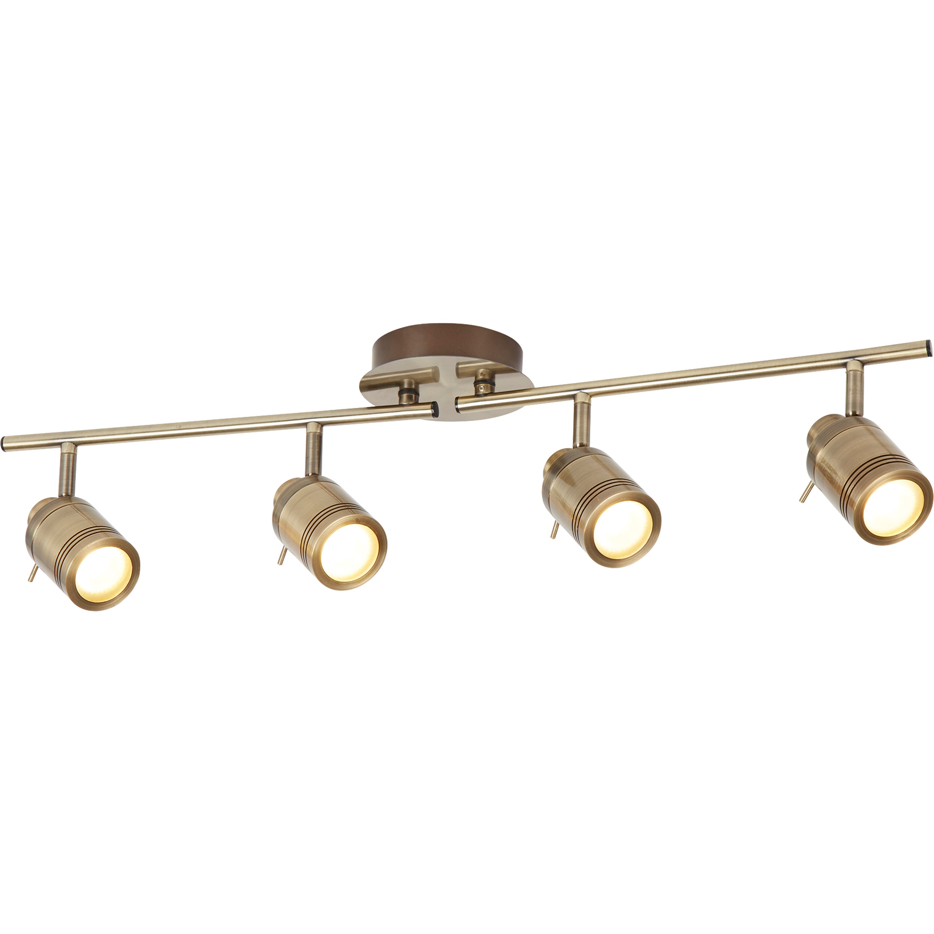 Samson 4Lt Split Bar Spotlight - Antique Brass Metal