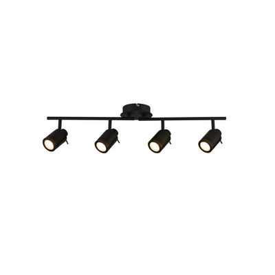 Plafondlamp Samson 4Lt Split - Black Metal by Searchlight