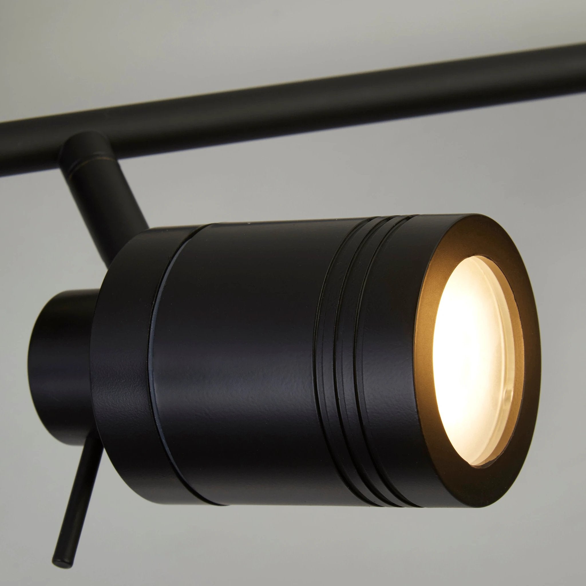 Plafondlamp Samson 4Lt Split - Black Metal by Searchlight