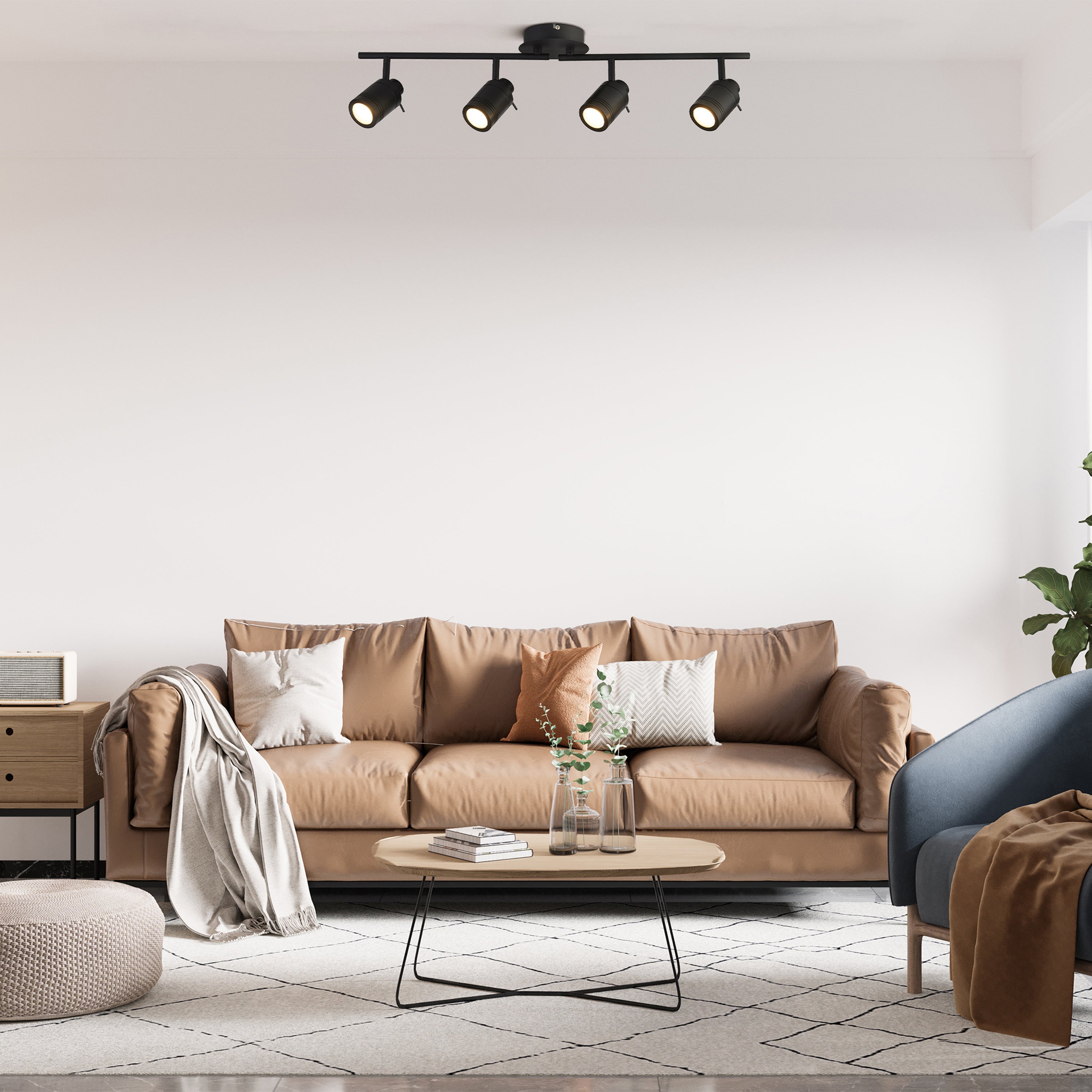 Samson 4Lt Split Bar Spotlight - Black Metal