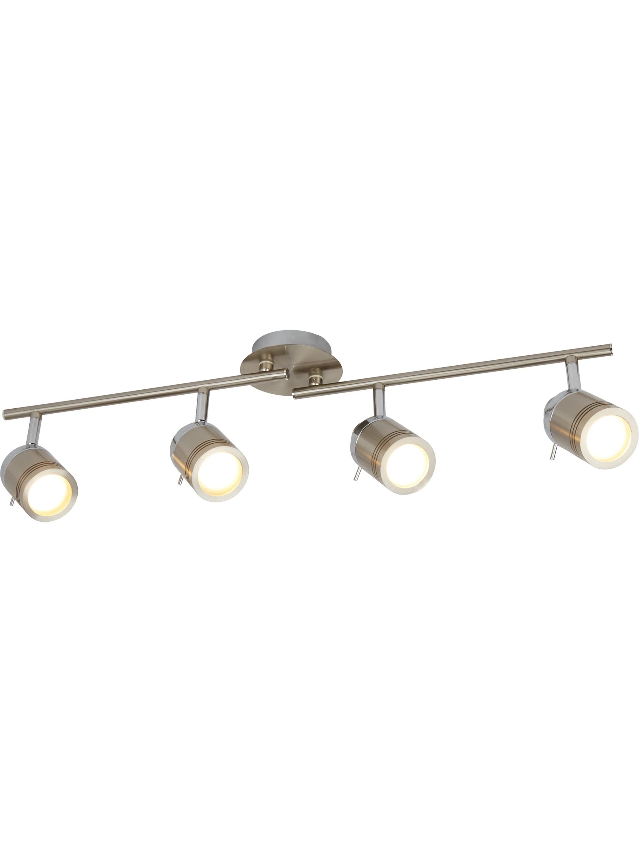 Plafondlamp Samson 4Lt Split - Satin Silver Metal by Searchlight