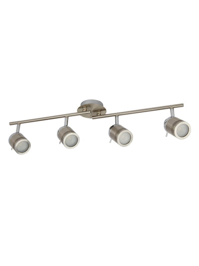 Plafondlamp Samson 4Lt Split - Satin Silver Metal by Searchlight