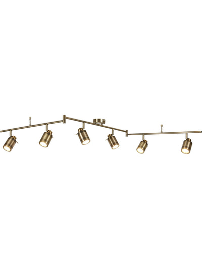 Plafondlamp Samson 6Lt Split - Antique Brass Metal by Searchlight