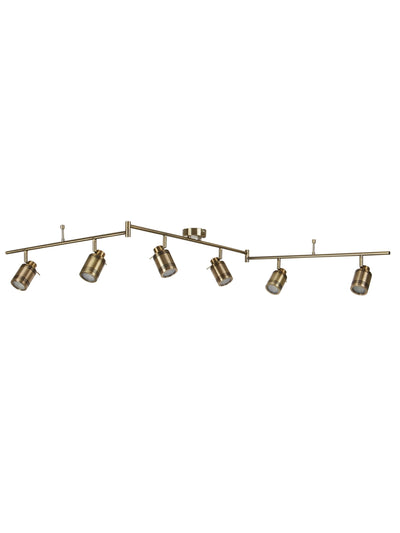 Plafondlamp Samson 6Lt Split - Antique Brass Metal by Searchlight