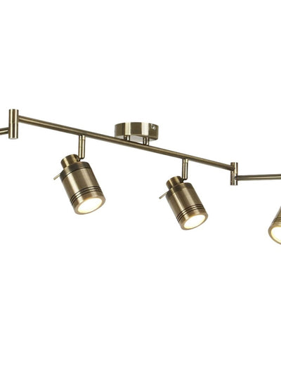 Plafondlamp Samson 6Lt Split - Antique Brass Metal by Searchlight