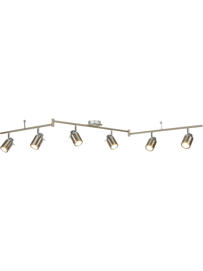 Samson 6Lt Split Bar Spotlight - Satin Silver Metal