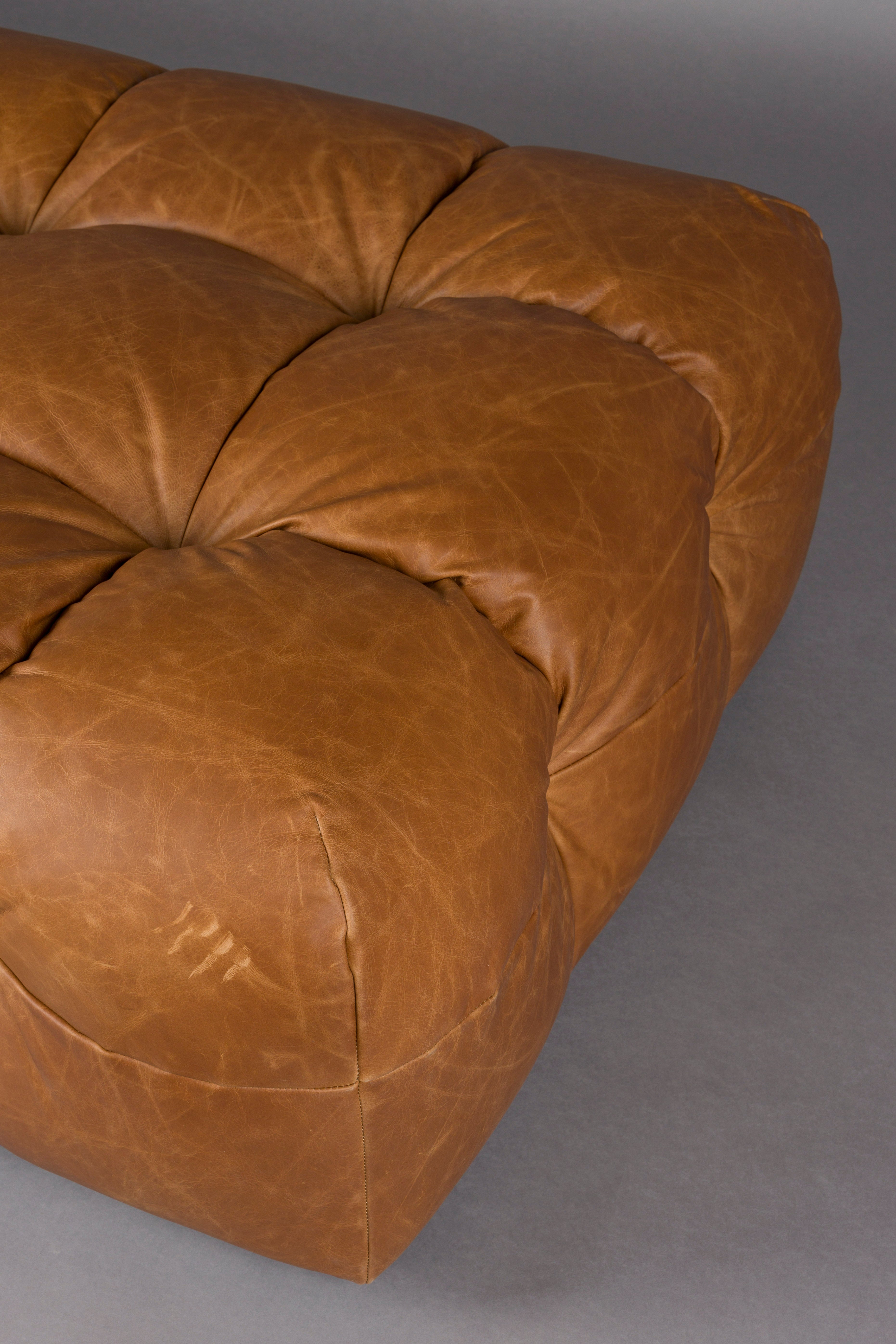 Hocker Hackman Leather Cognac