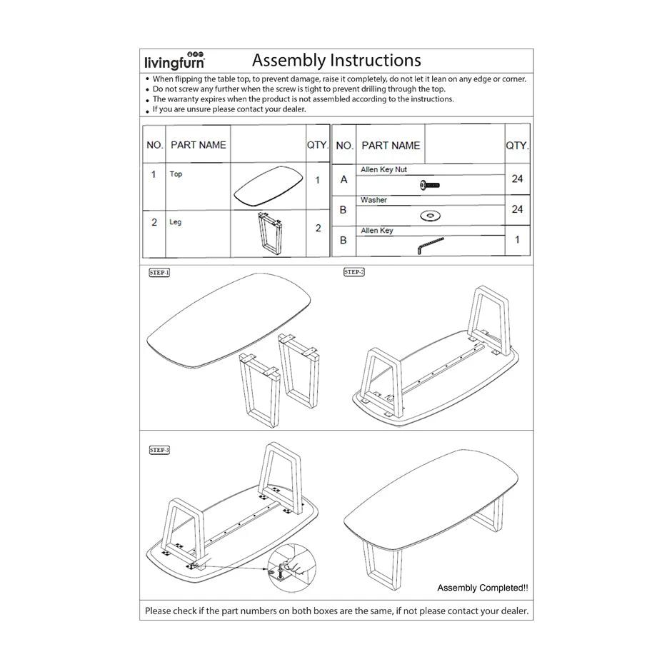 Eettafel Cortez 200 cm by Livingfurn