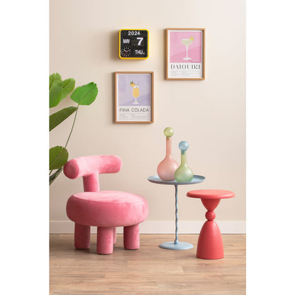 Wandklok Mini Flip Geel