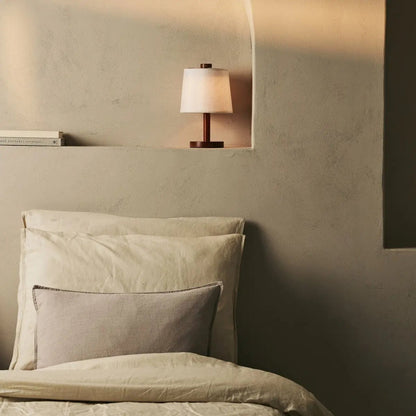 Tafellamp oplaadbaar Rover kastanje bruin hout