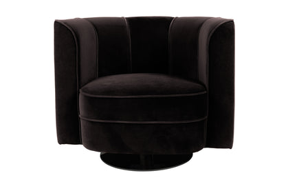 Lounge Chair Flower Black