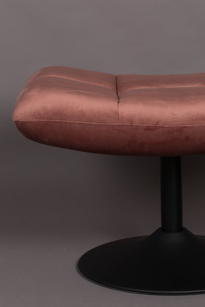 Hocker Bar Velvet Old Pink