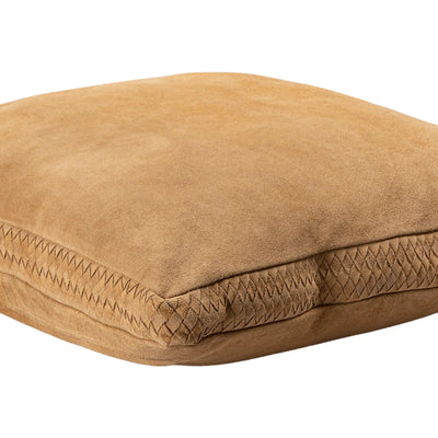 Suky camel suède-leren vierkant kussen L by PTMD