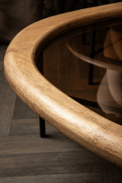 Neelix organische salontafel M van natuurlijk rubberhout by PTMD