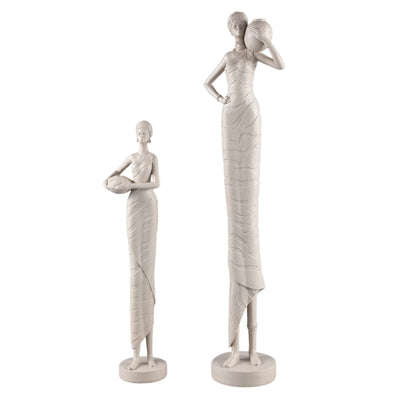 Rafah Klei Poly Vrouw Standbeeld Met Pot Op Schouder by PTMD