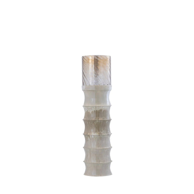 Stormlicht Kaylyne Crème Emaille geribbeld met Glas S by PTMD