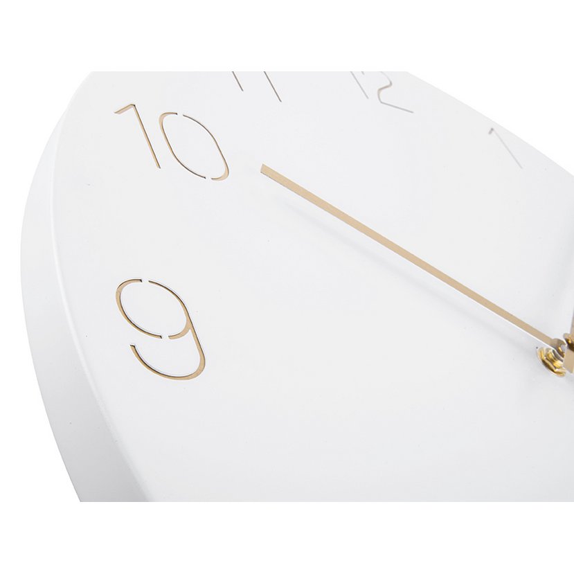 Wandklok charme gegraveerde cijfers Wit