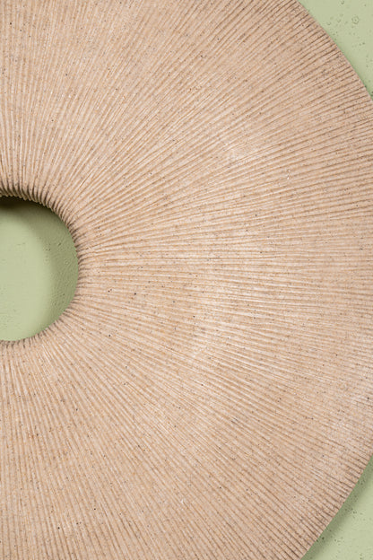 Kathelle Crème Poly Rond Zandsteen Wandpaneel M