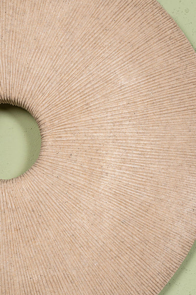 Kathelle Crème Poly Rond Zandsteen Wandpaneel L by PTMD