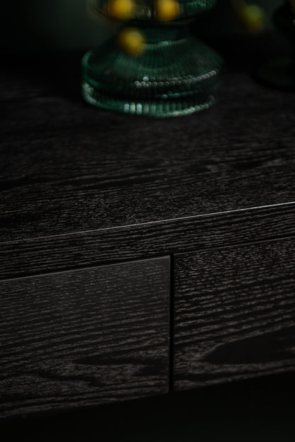 Wandtafel Tiess Zwart 2 Laden