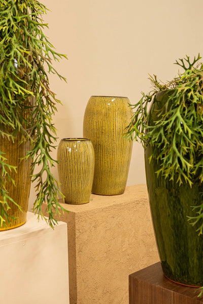 Tamica donkerbruine keramische pot M by PTMD