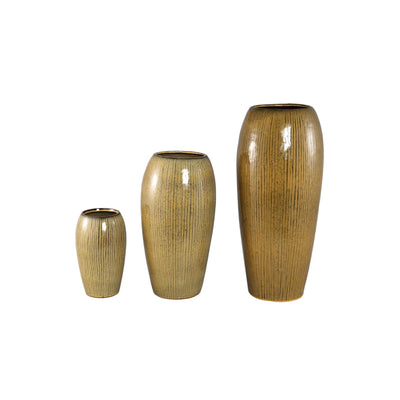Tamica donkerbruine keramische pot M by PTMD
