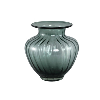 Marlisha grote ronde glazen vaas in blauwgroen by PTMD