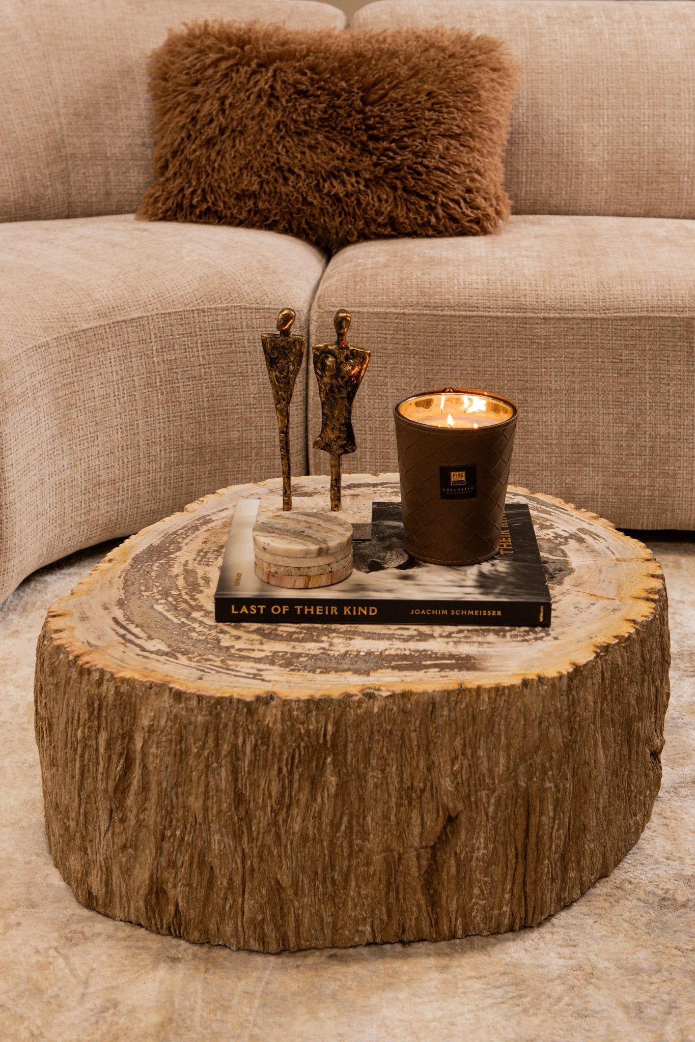 Salontafel Taly Naturel versteend hout en glasvezel S by PTMD