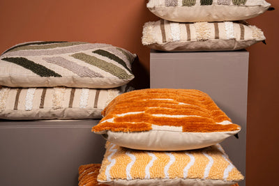 Kussen Damera geel vierkant katoen by PTMD