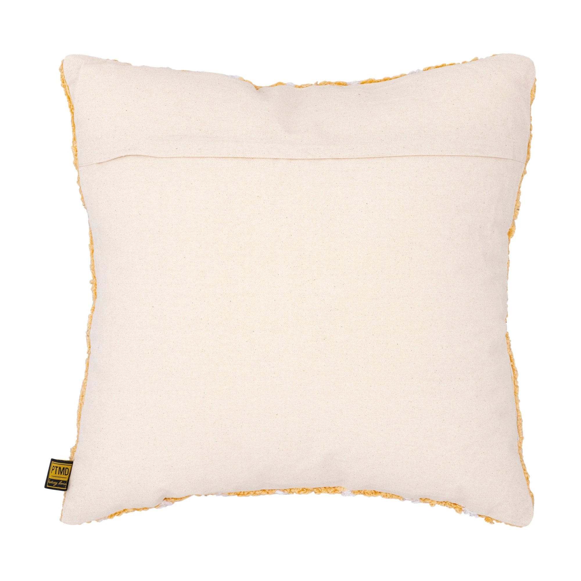 Kussen Damera geel vierkant katoen by PTMD