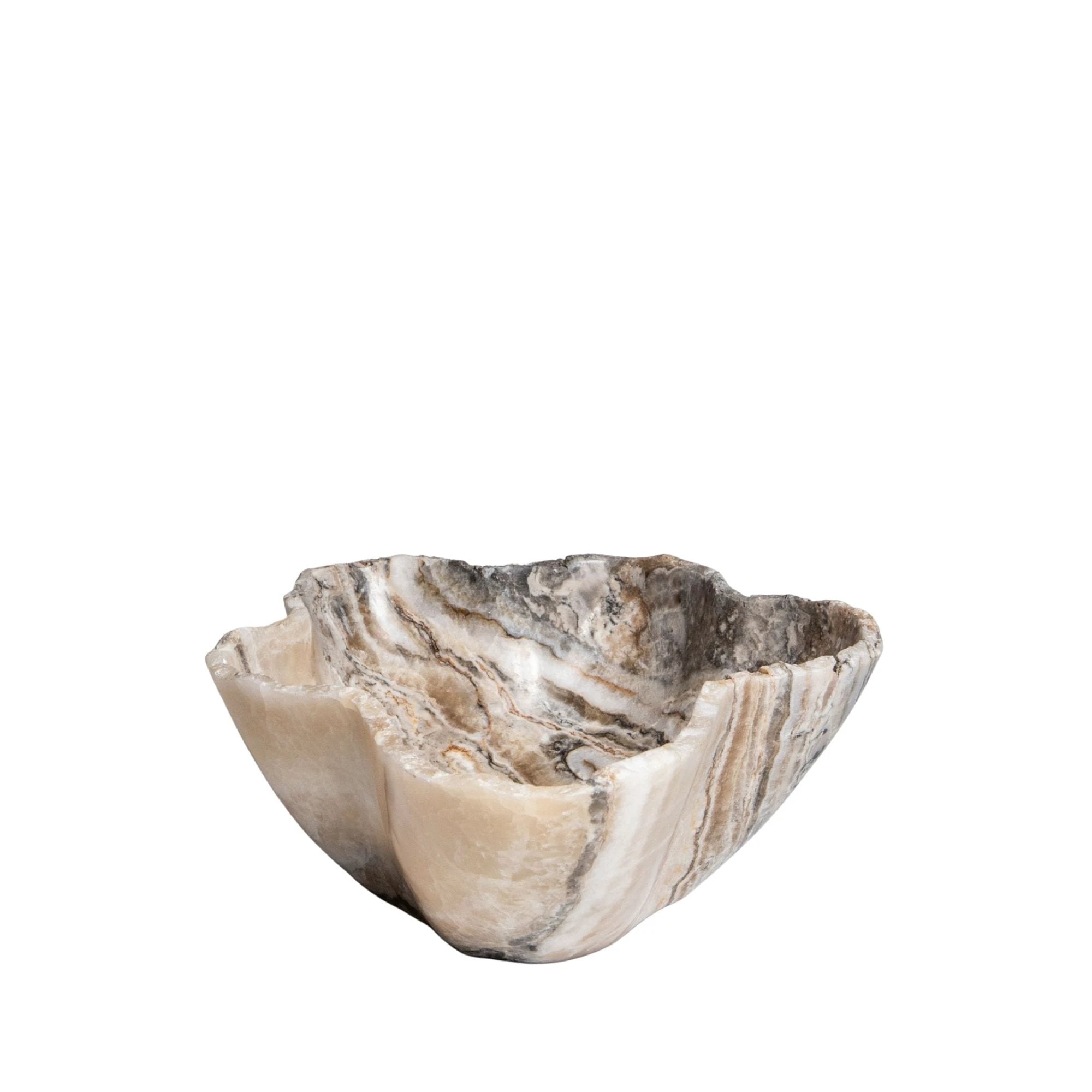 Brooker Natural Onyx Lapis Wavy Shaped Bowl by PTMD