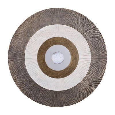 Jacci Gouden Gegoten Aluminium Wandpaneel Centrale Ronde Steen L by PTMD