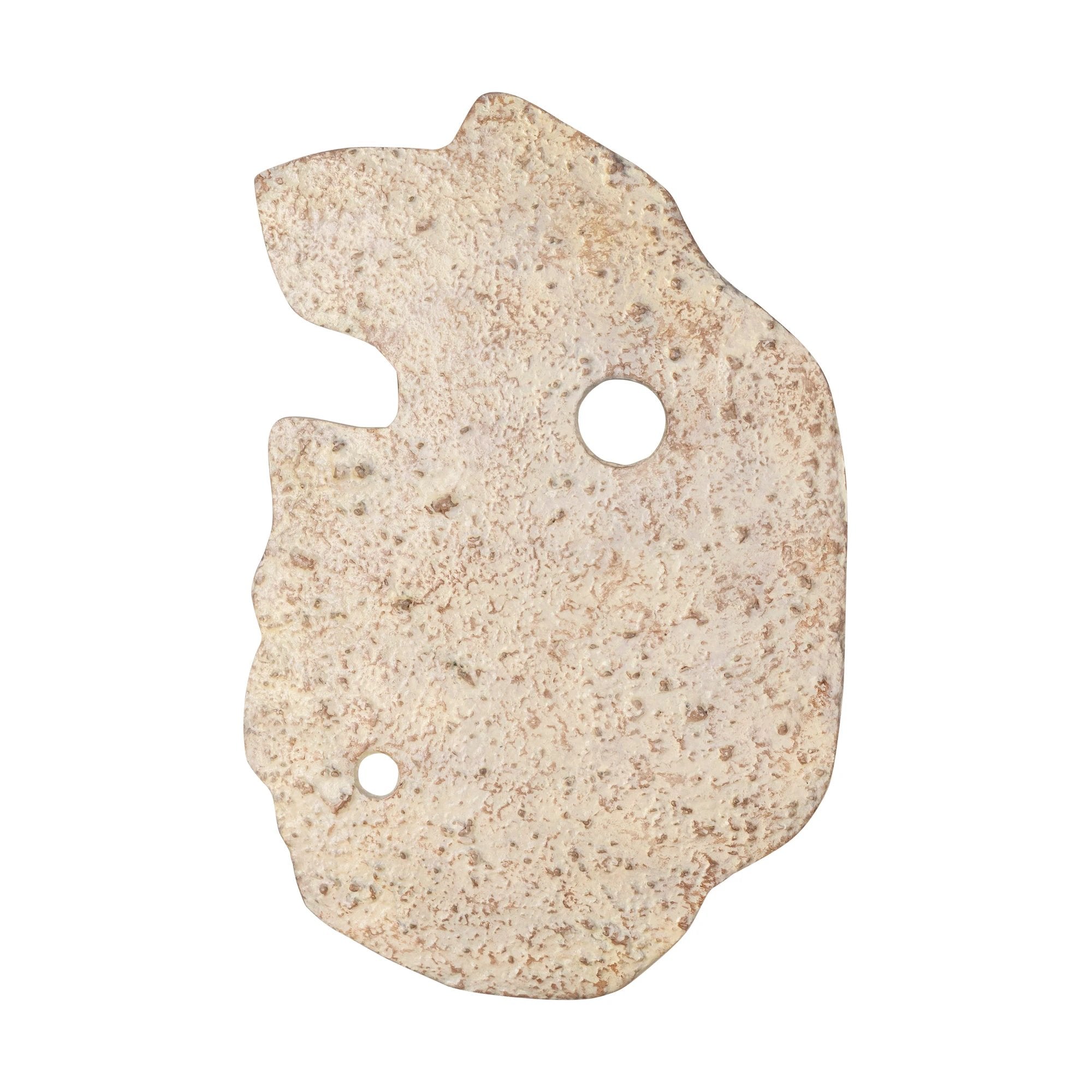 Enrike Beige Gegoten aluminium wandpaneel L met ruwe structuur by PTMD