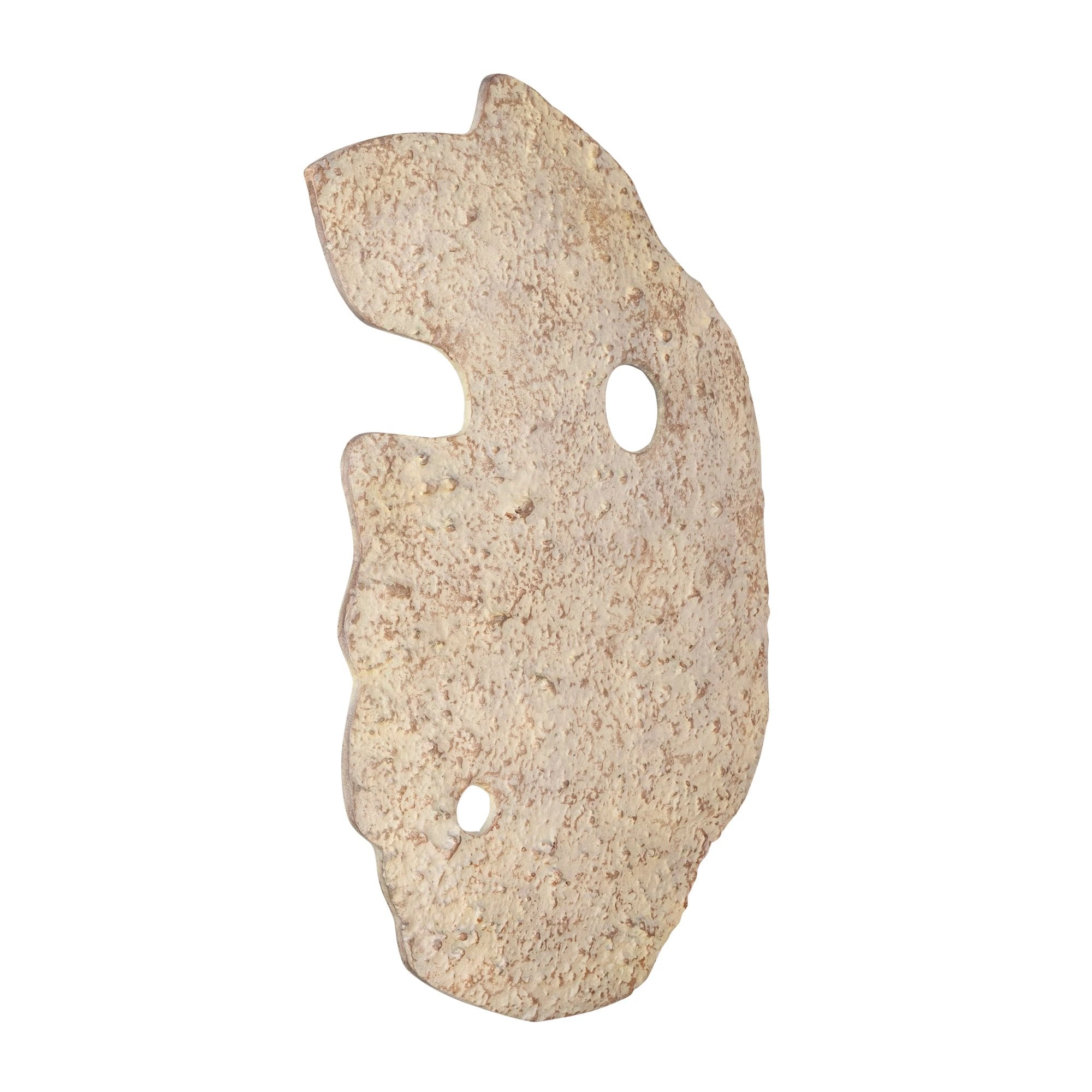 Enrike Beige Gegoten aluminium wandpaneel L met ruwe structuur by PTMD