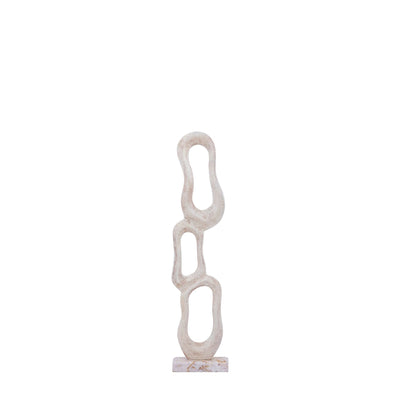 Camare Beige Cast Aluminum Abstract Open Statue S by PTMD