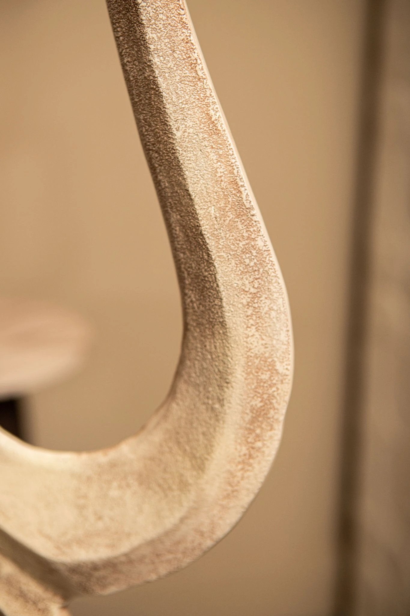 Camare Beige Cast Aluminum Abstract Open Statue S by PTMD