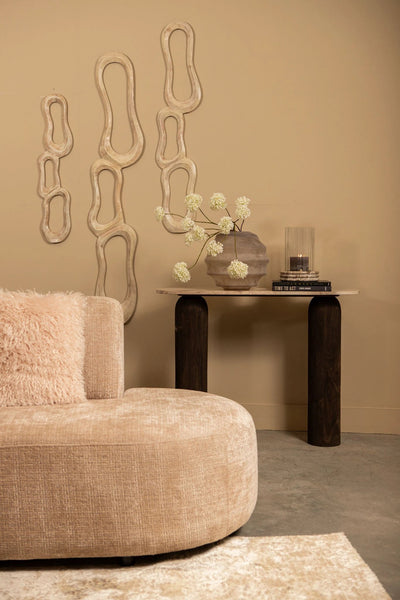 Camare Beige Cast Aluminum Abstract Open Wall Panel M by PTMD