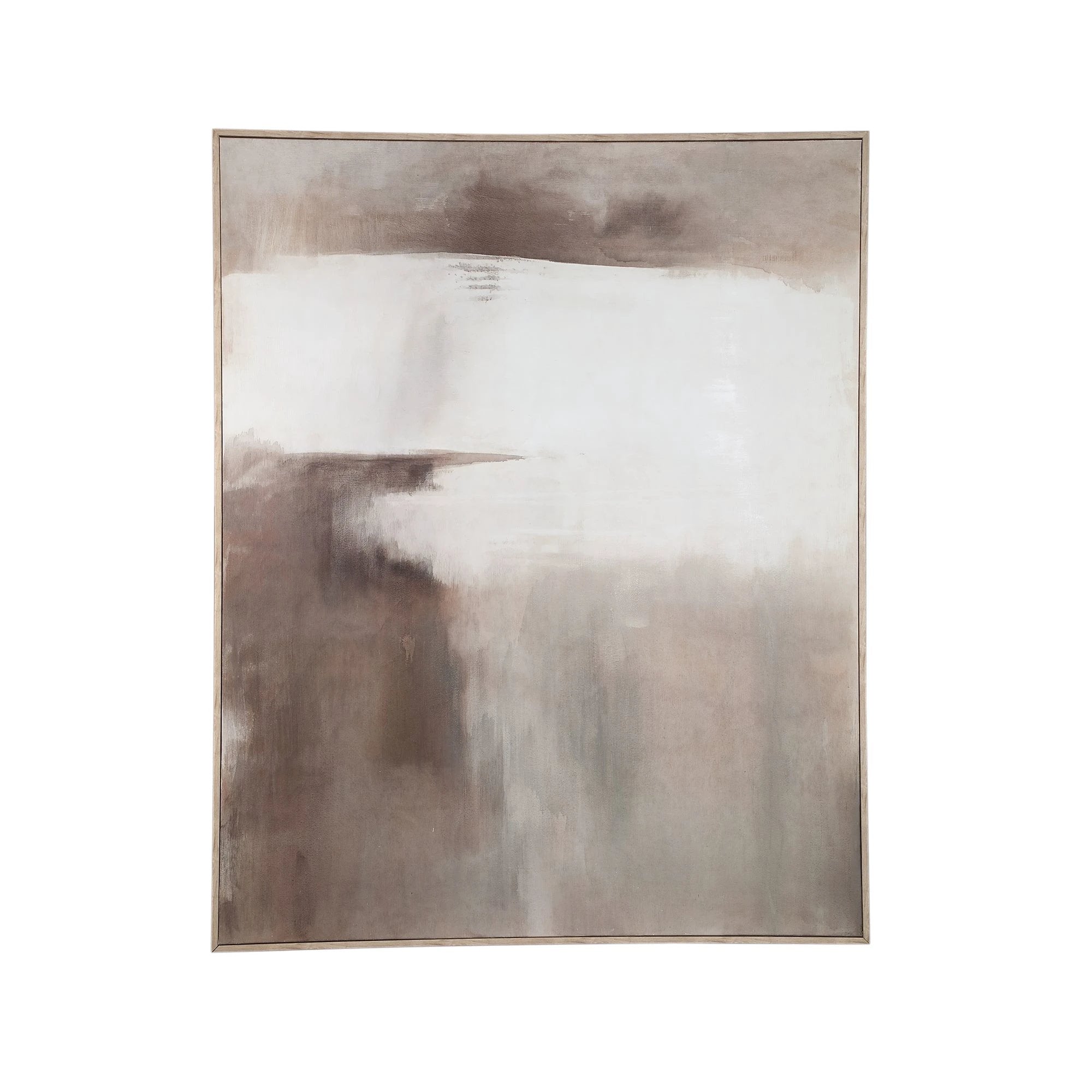 Olger Beige Abstract canvas-wandpaneel ingelijst B by PTMD