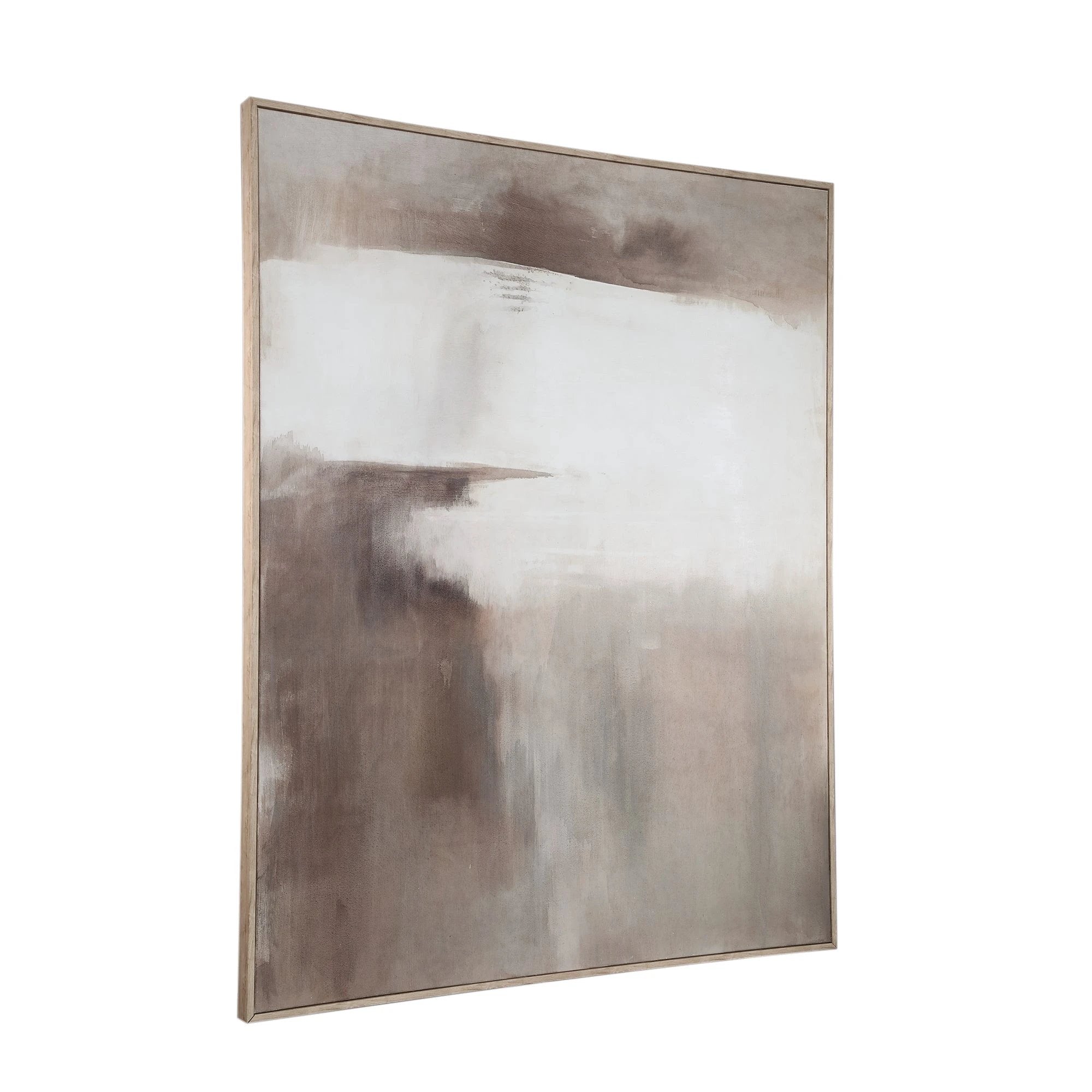 Olger Beige Abstract canvas-wandpaneel ingelijst B by PTMD
