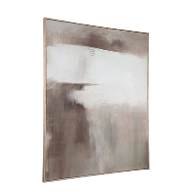 Olger Beige Abstract canvas-wandpaneel ingelijst B by PTMD