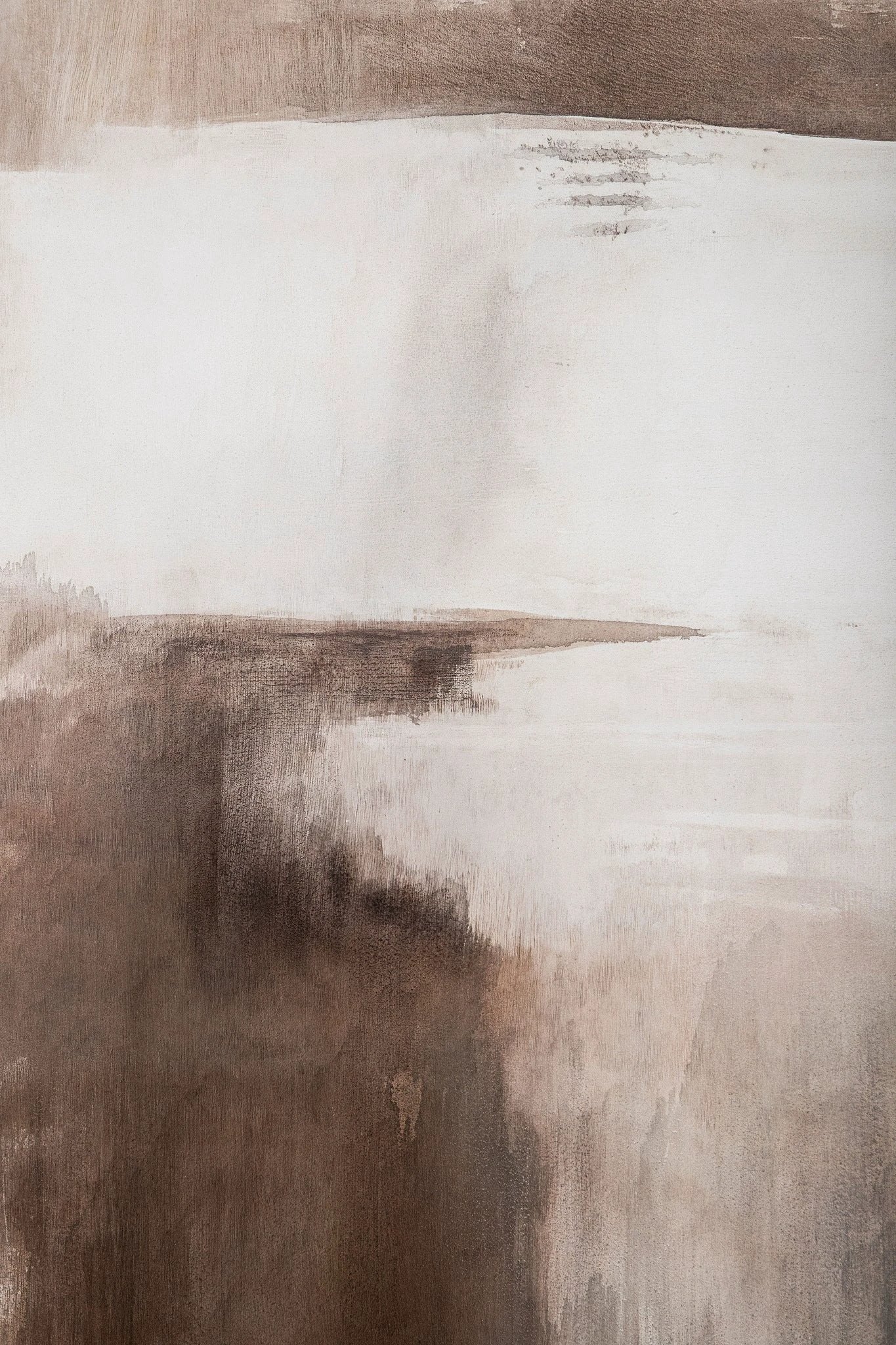 Olger Beige Abstract canvas-wandpaneel ingelijst B by PTMD