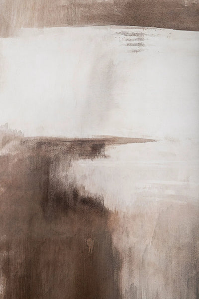 Olger Beige Abstract canvas-wandpaneel ingelijst B by PTMD