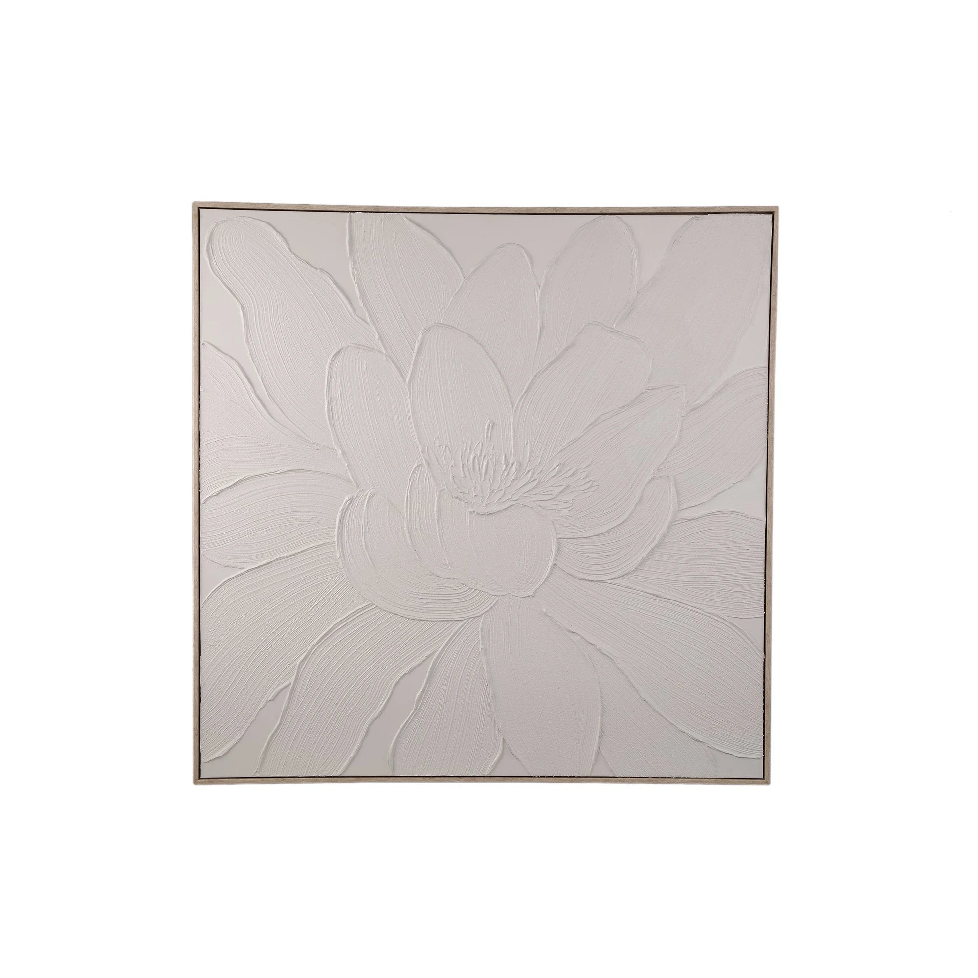 Florise Crème Ingelijst Canvas Wandpaneel Bloem A by PTMD