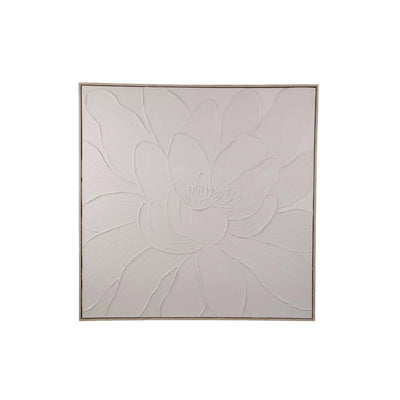 Florise Crème Ingelijst Canvas Wandpaneel Bloem A by PTMD