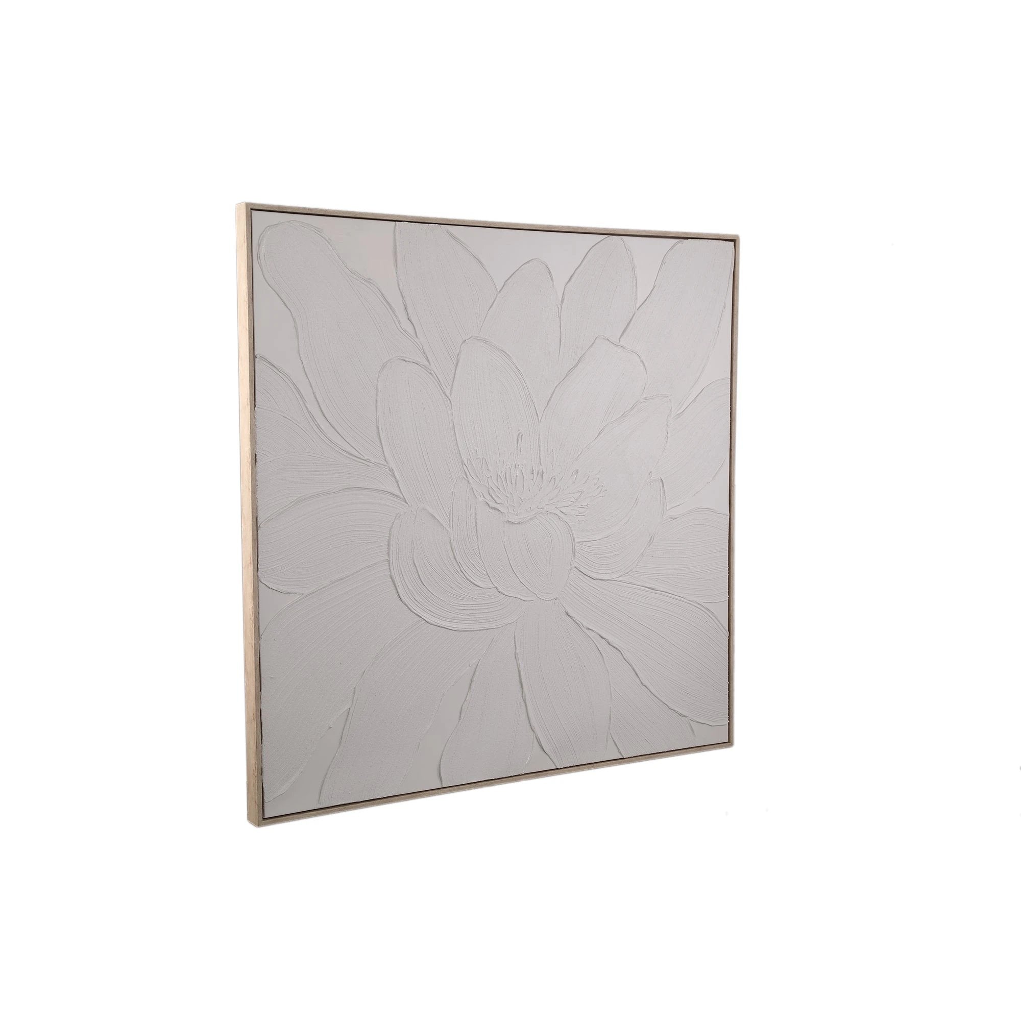 Florise Crème Ingelijst Canvas Wandpaneel Bloem A by PTMD