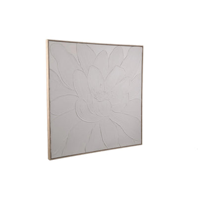 Florise Crème Ingelijst Canvas Wandpaneel Bloem A by PTMD