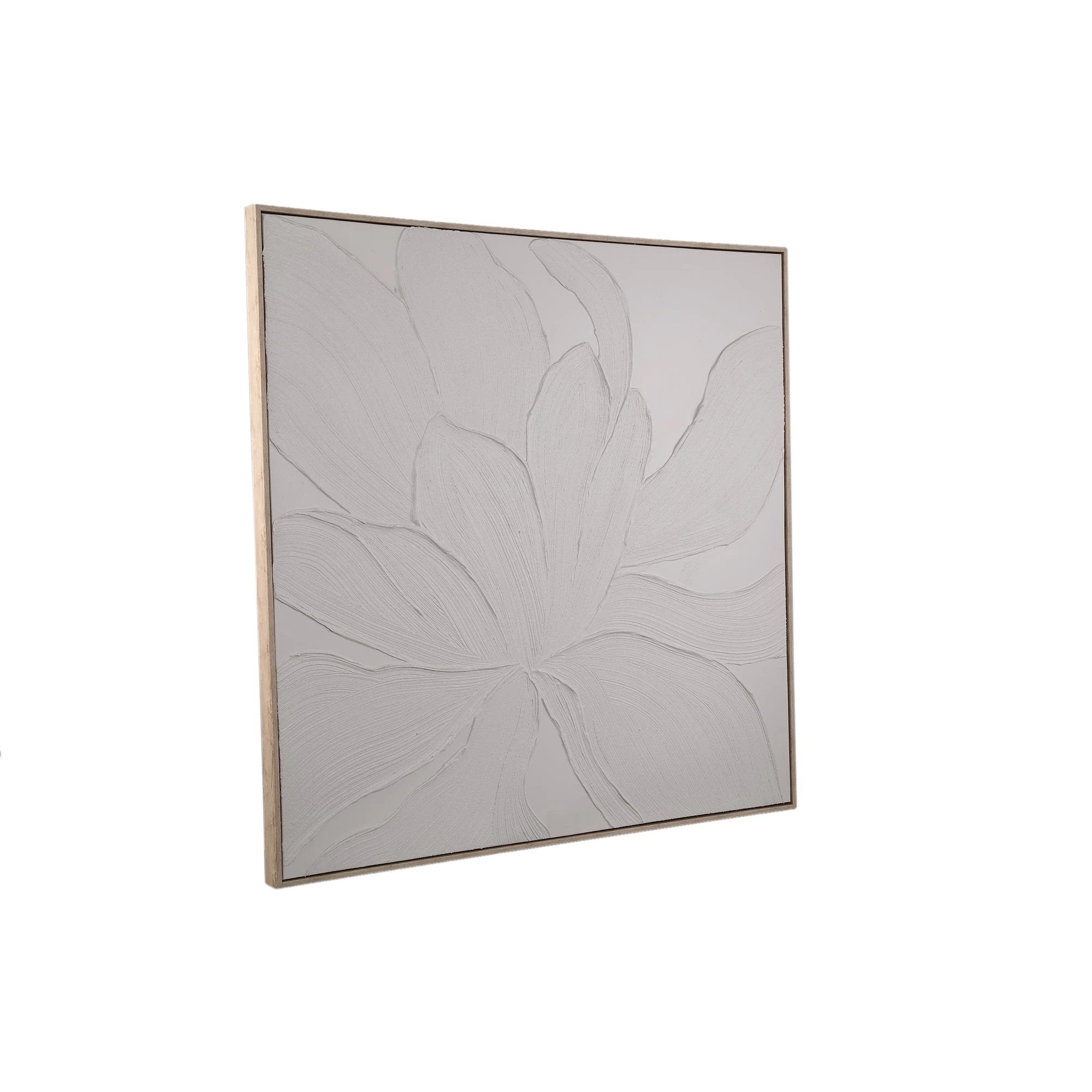 Florise Crème ingelijst canvas-wandpaneel Bloem B by PTMD