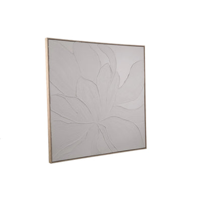 Florise Crème ingelijst canvas-wandpaneel Bloem B by PTMD