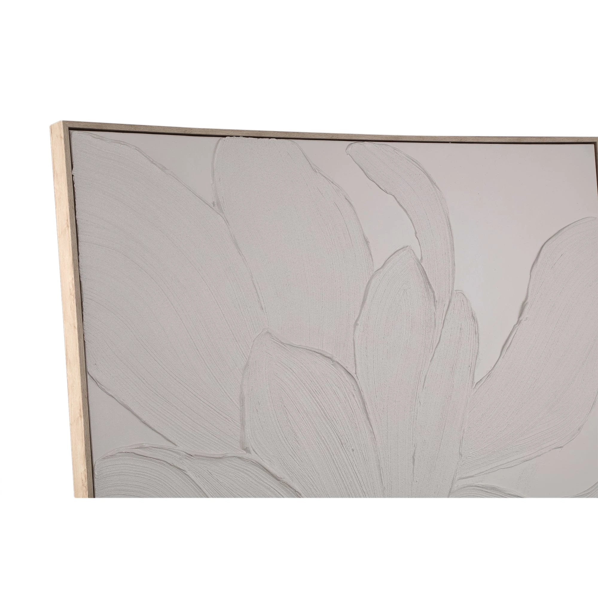 Florise Crème ingelijst canvas-wandpaneel Bloem B by PTMD